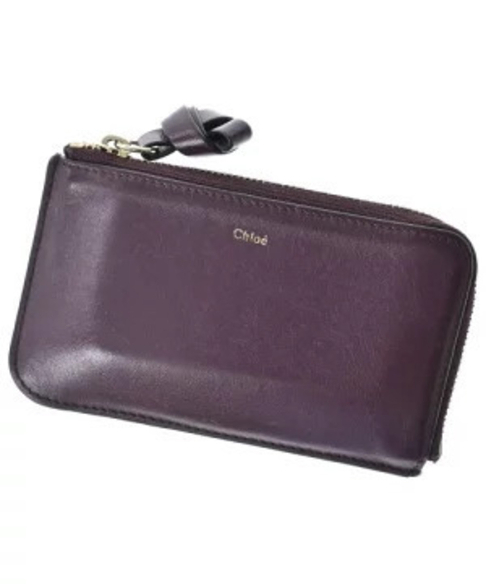 Chloe Wallet coin case Wallet Burgundy Red